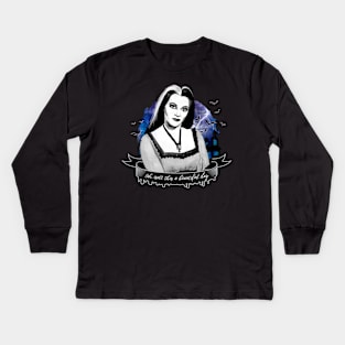 Goth Queens - Lily Munster Kids Long Sleeve T-Shirt